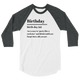 Birthday 3/4 Raglan
