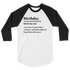Birthday 3/4 Raglan