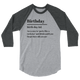 Birthday 3/4 Raglan